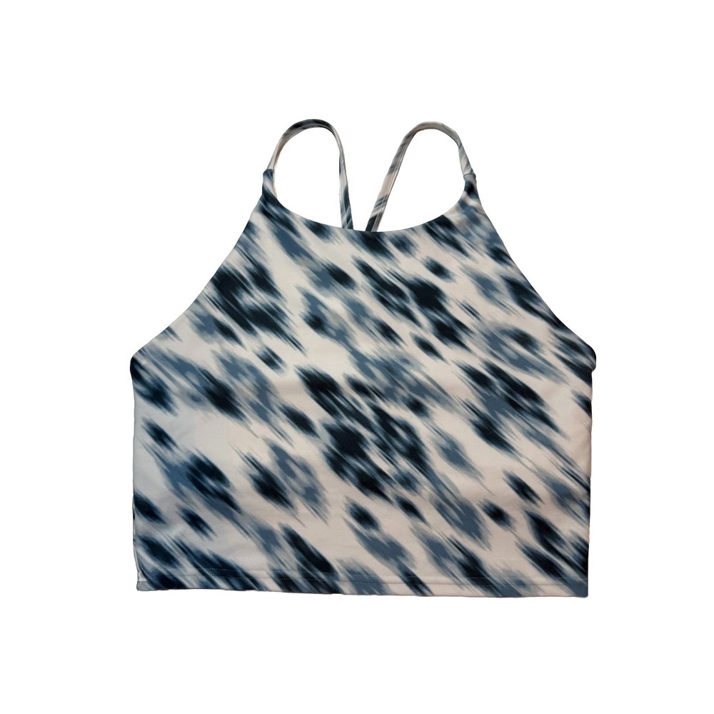 Women's Old Navy Active Cropped Sports Bra/‎ Size Large/Powersoft Blue Tie Dye